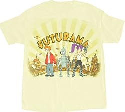 Futurama CITY SKYLINE Cream T-Shirt
