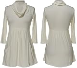 NOBILITA Stretch Cowl Neck Tunic