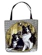 Border Collie Dogs Decorative Shopping Tote Bag 17" x 17"