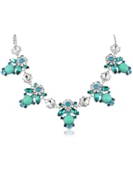 Crystal Statement Antique Gold Tone Necklace, 19"+3" Extender