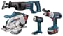 Bosch 93618DCRF 18 Volt Brute Tough Drill/Driver/Circular Saw/Reciprocating Saw/Flashlight with 2 Batteries
