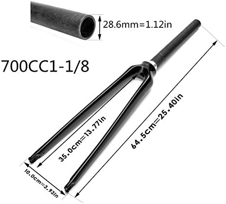 Professional Mountain Bike Suntour Fork,Topinlife Excellent Carbon Fiber Glossy Fixed Gear MTB Suntour Fork Road Bicycle Bike Parts,700C vertical tube outer diameter 28.6MM