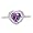 10k White Gold Heart-Shaped Amethyst with Diamonds Heart Ring, Size 10