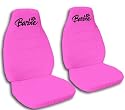 1997 Jeep Wrangler TJ seat covers. One front set of seat covers. Hot pink Barbie Jeep seat covers.