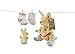 Baby Aspen Kangarooties Plush Plus Rattle and Socks for Baby, Yellow/Multi, 0-6 Months