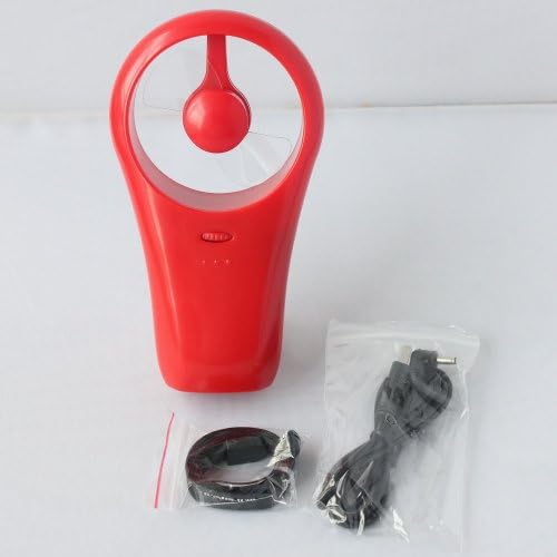 HUAHEE Red Hand-held Mini Portable Super Mute USB/Battery Cooling Fan for Outdoor Sport