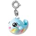 CHARM IT!© 3d Rainbow Whale Charm with Crystal Eyes (796)