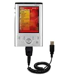Coiled Power Hot Sync and Charge USB Data Cable w/ Tip Exchange for the Toshiba e740 - Gomadic Brand