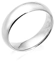 14k White Gold 6mm Comfort Fit Men's Wedding Band