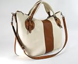 LAUREN Ralph Lauren Silverstone Convertible Tote (Ivory/Lauren Tan)