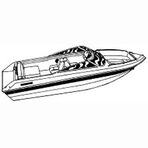 Carver Trailerable Boat Cover for V-Hull Inboards Outdrive Runabout Boats by