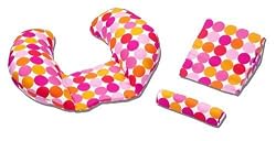 The CozyMe Pillow Retro, Nursing And Infant Development Pillow, Flamingo Disco Dots