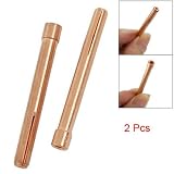 Amico 2 Pcs 1.6 x 50mm Copper Welding Collets Repair Parts