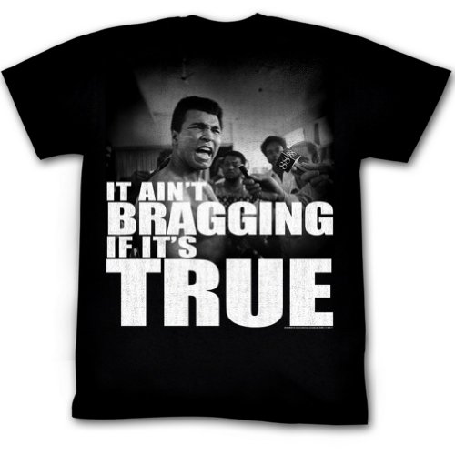 Muhammad Ali T-shirt Adult Grimace Black Tee