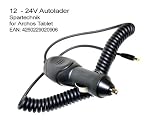 Produkt-Bild: 12V KfZ Ladekabel f&uuml;r Archos 70: Autolader 12 - 24 Volt f&uuml;r ARCHOS Tablet 70 und 101 car charger Output: 5V, 2A, schwarz