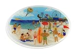 Peggy Karr By The Sea 18-Inch Glass Oval Platter