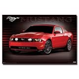 (22x34) Ford Mustang (Red) Art Poster Print