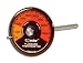 FlueGardTM Thermometer. Most precise readings for SINGLE and DOUBLE WALL pipe. Durable genuine porcelain enamel with yellow and orange zones clearly indicated on brown case -- shows temperatures in the center of the fluepipe, at a glance. SPECIFICALLY DESIGNED FOR DOUBLE-WALLED FLUE PIPE. (Fahrenheit scale only).