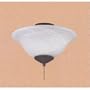 Alabaster Ceiling Fan Bowl Light Kit in Oil Rubbed Bronze