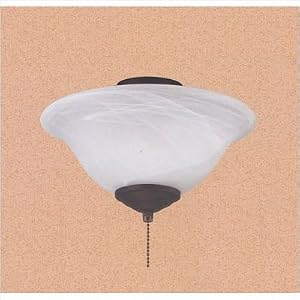 Alabaster Ceiling Fan Bowl Light Kit in Oil Rubbed Bronze by 