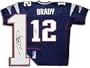 Tom Brady Signed Authentic Reebok New England Patriots Navy Home Jersey Autograph