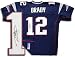 Tom Brady Signed Authentic Reebok New England Patriots Navy Home Jersey Autograph