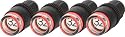 Set of 4 Automatic Tire Pressure Indicator Valve Safety Caps - 36 PSI - Check Air Pressure with Quick Glance!