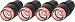 Set of 4 Automatic Tire Pressure Indicator Valve Safety Caps - 32 PSI - Check Air Pressure with Quick Glance!