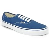 Vans Authentic Womens Canvas Trainers Ladies Lace Up Shoes - Navy