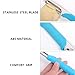 BOGZON SP-QQQ03BE Multipurpose Vegetable Peeler With Double Sided Hand-Protection Sliding Cover, Blue
