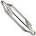 Magafor 1055 Series Cobalt Steel Combined Drill and Countersink, Uncoated (Bright) Finish, Plain Style, 60 Degrees, #6 Size, 0.5" Body Diameter