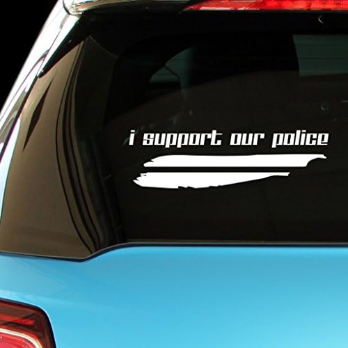I SUPPORT OUR POLICE Police Cop Car Laptop Wall Sticker