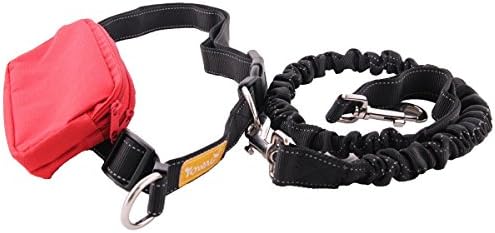 Yowag Reflective Running Dog Leash Hands Free with Running Belt Bag, Great for Walking, Running, or Jogging