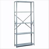 Lyon Workspace Products 8046+H(color: DD) 8000 Series Open Shelving - 5 Heavy-Duty Shelves: 84' H x