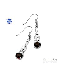 Sterling Silver Earrings Smokey Quartz (N0128SQ)