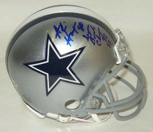 Alvin Harper Dallas Cowboys NFL Hand Signed Mini Helmet