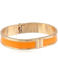 Enamel Hinge Bangle Bracelet, 2.5"