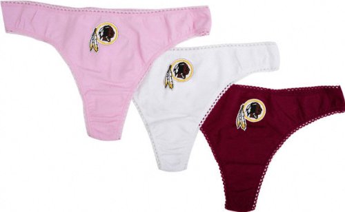 Buy Washington Redskins Ladies 3-Pack Thong Pack