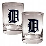 MLB Detroit Tigers Two Piece Rocks Glass Set - Primary Logo