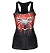 Ensasa Women's Fashion Spiderman Logo Camisole Halter Top Sleeveless T-Shirt