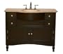 45" Bathroom Furniture Travertine Top Single Sink Vanity Cabinet 717T