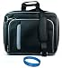 Black with Grey Trim Durable Protective Shoulder Carrying Bag with Removable Shoulder Strap for Verizon Wireless New Motorola Xoom Multi-Touch 10 inch laptop (Android 3.0 Honey comb Platform), Black + SumacLife TM Wisdom Courage Wristband