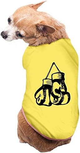 PuppyFasion Boxing Gloves Cute Pet Dog Vest Yellow