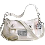 Coach Limited Edition Sequin Groovy Convertiable Shoulder Bag Purse - Coach 16482WHT