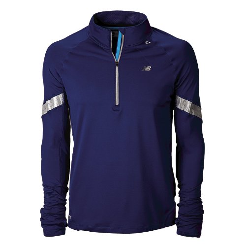 New Balance Herren/Uni Long Sleeve Shirt NBx Welded Half Zip, Limoges, M (US), MRT1303_LIM Preisvergleich