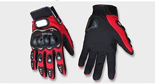 Fodsport Carbon Fiber Bicycle Motorcycle Motorbike Powersports Racing Gloves X-Large Red