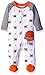 BON BEBE Baby Boys' Footed Coverall with Applique, Basketball White, 3-6 Months