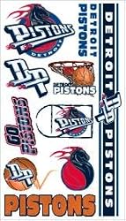 Detroit Pistons Temporary Tattoos - SET OF 6 - Sports Merchandise