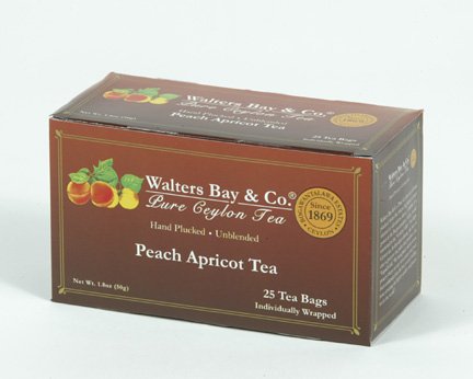 100% Pure Ceylon Peach apricot Tea. 25 Enveloped by walters bay
