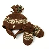 Boy's Toddler Camouflage Micro-Fleece Knit Hat & Mitten Set (Fits Sizes 2-4)